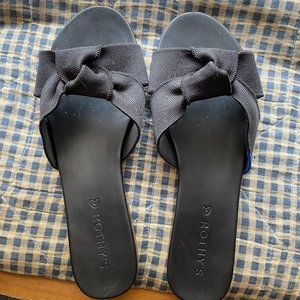 Rothy's Knot Sandals Black Size 8.5